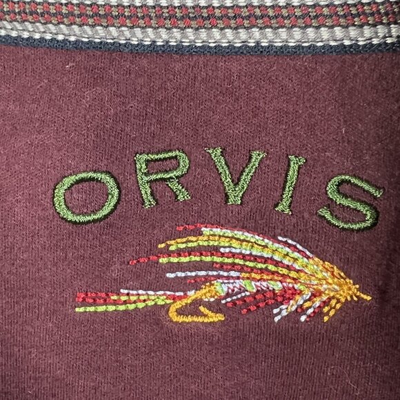 Orvis Mens XXL 1/4 Zip Long Sleeve Pullover Sweatshirt Dark Gray Outdoor Fishing - Picture 13 of 16